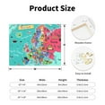 thumbnail image 2 of Logiee Cartoon Map Of Europe Print Canvas Wall Art ,Art Poster,Canvas Decorative Picture,Decor Wall Pictures for Living Room Bedroom Bathroom,Ready to Hang, 2 of 6