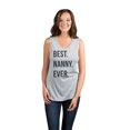 thumbnail image 2 of Thread Tank Best Nanny Ever Women's Sleeveless Muscle Tank Top Sport Grey 2X-Large, 2 of 4