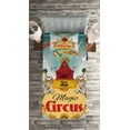 thumbnail image 2 of Ambesonne Colorful Quilted Coverlet 2 Pcs, Vintage Circus Tent, Twin Size, Multicolor, 2 of 2