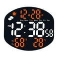 thumbnail image 3 of Large Screen Electronic Wall Clock With Led Display Date Time Temperature Humidity And Two Alarm Settings For Home Office, 3 of 8