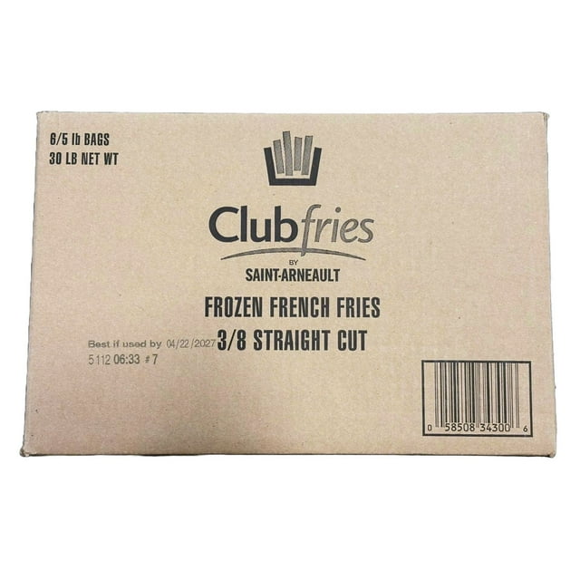 Remstar Foods Club French Fries, Straight Cut 30 lbs.