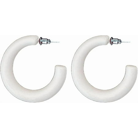 Minimalist Half Huggie Hoop Earrings for Women Acrylic Lightweight Chunky C Shaped Open Hoops Round Tube Stud Earrings Fashion Vintage Y2K Holiday Party Jewelry for Mother