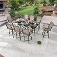 thumbnail image 2 of Patio Festival Metal 11-Piece Outdoor Dining Set in Gray/Black, 2 of 8