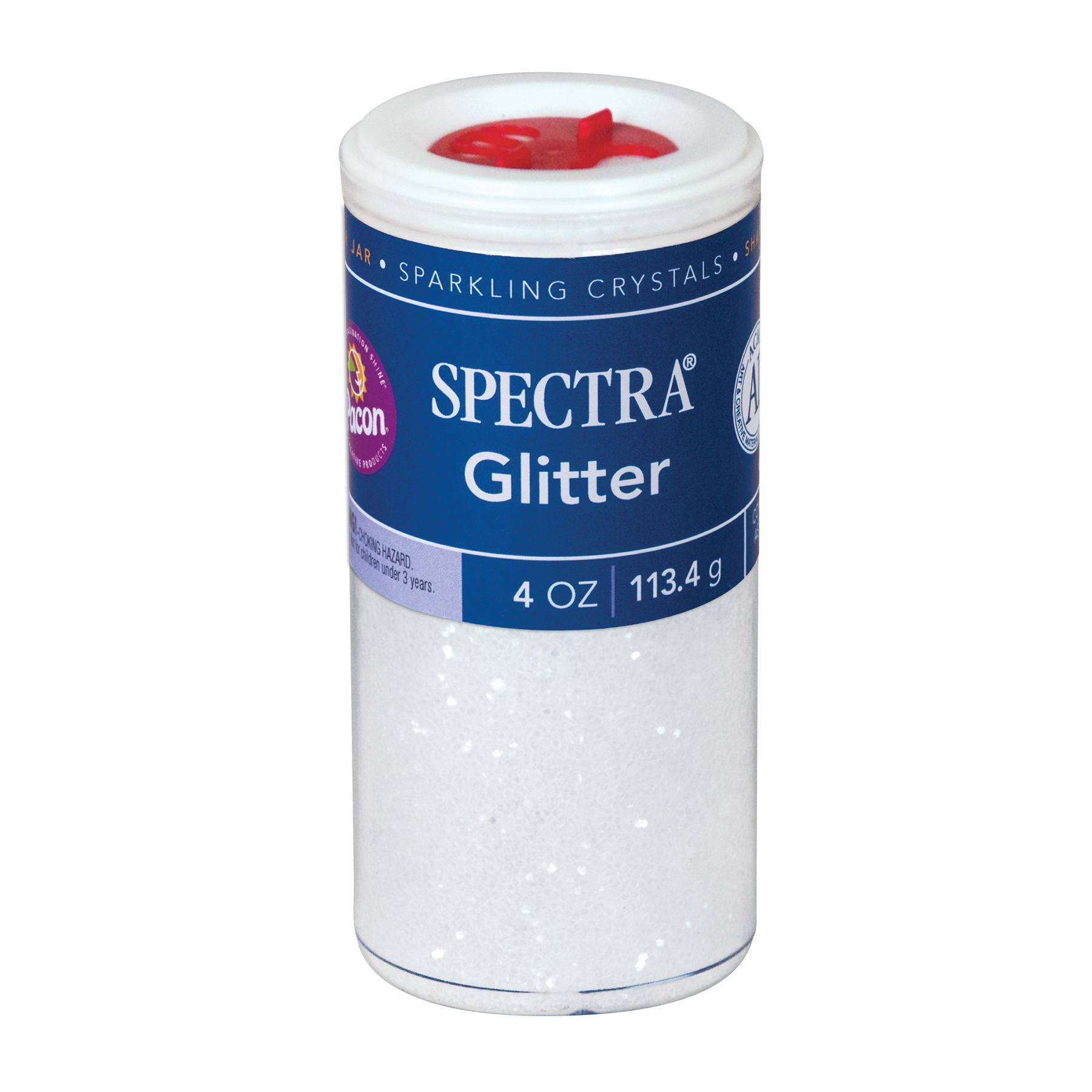Spectra Arts & Crafts Glitter, Clear, 4 oz, Pack of 3