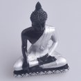 thumbnail image 4 of Estatua de Buda meditando de resina pintada   Luck Plata Gloria Escultura de Buda de resina, 4 of 9