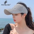 thumbnail image 2 of Nueva gorra de béisbol de ala larga con cola de caballo para mujer, informal, ahuecada, transpirable, vacía, para primavera, verano, deportes al aire libre, golf, sombrero de playa, 2 of 5