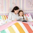 thumbnail image 4 of Manfei Colorful Rainbow King Size Comforter Sets 3pcs,Floral Daisy Comforters King Size,1 Comforter and 2 Pillowcases,Reversible, 4 of 6