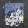 thumbnail image 2 of Junior's Mickey & Friends Sunset Palm Trees Mickey and Minnie Crop Graphic Tee Black Large, 2 of 4