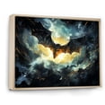 thumbnail image 2 of Designart "Night Bat Charm in Blue Watercolor I" Animals Framed Wall Art - Modern Farmhouse Blue Bat Bedroom Framed Canvas Wall Art, 2 of 6