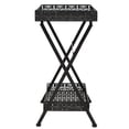 thumbnail image 3 of vidaXL Vintage Style 22.8" Folding Tea Table, Black, 3 of 9