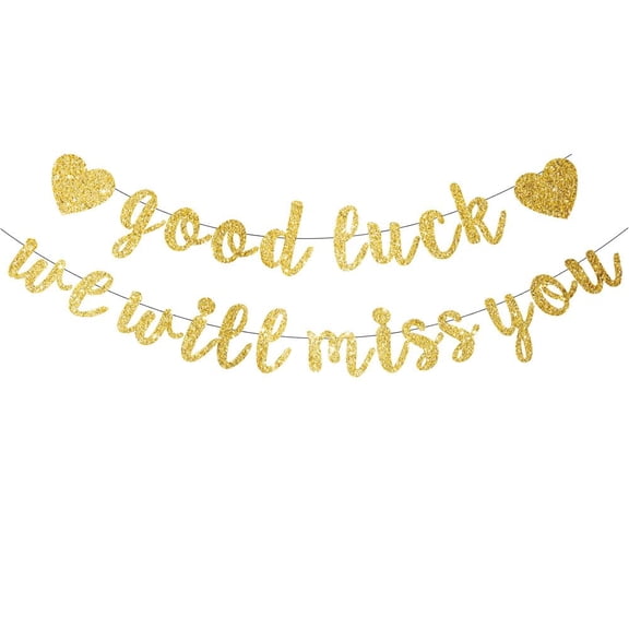 Good Luck We Will Miss You Banner Retirement Banner Retirement Party Decorations Sign Garland for Coworker College Send Off Going Away Party Decor Goodbye Farewell Army Office Leaving Supplies