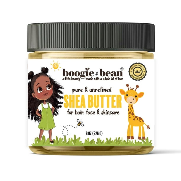 Manteca de karité Boogie and Bean Pure, cruda, sin refinar, 226 g