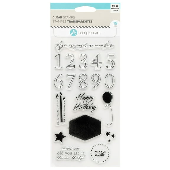 American Crafts Hampton Art Clear Stamps-Age Is Just A Number