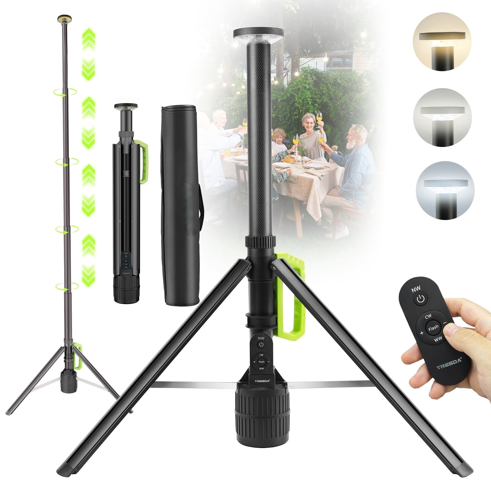 Ridgid 18V 3500 lm LED 3 -Light Tripod Mounting - Walmart.com