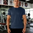 thumbnail image 2 of Men's Short Sleeve Workout T-Shirts Crew Neck Athletic Shirts Mesh Quick Dry Breathable Running Training Basic Tees, Classic Fit Summer Casual Outdoor Training Sports Tops, 2 of 9