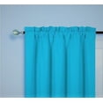 thumbnail image 3 of Persian collection matte not shiny 2 panels turquoise solid blackout thermal rod pocket foam lined window curtain drape R64 84 length, 3 of 3