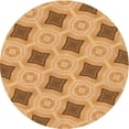 thumbnail image 1 of Ahgly Company Tapis Rond Lavable en Machine Intérieur Transitionnel Orange, 6 Pieds Rond, 1 of 7