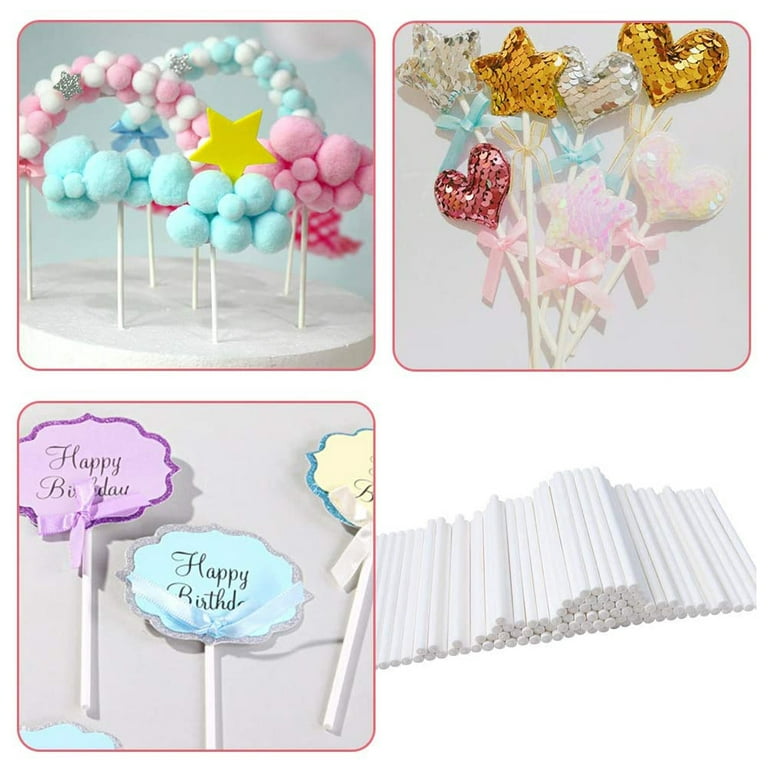 100pcs Plastic Cake Pop Sticks 7cm Hollow Lollipop Stickers For Candy  Chocolate