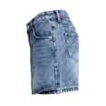 thumbnail image 5 of Jean Skirts for Women Denim High Waisted Summer Casual Asymmetrical Wrap Denim Shorts by Yigetop Sky Blue L, 5 of 6