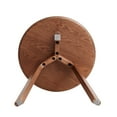 thumbnail image 5 of Hassch Farmhouse Solid Wood Round Side Table in Walnut Finish, 3-Leg Small End Table w/ Non-slip Feetpads, Versatile Accent Table for Living Room, Bedroom, or Office, 5 of 8