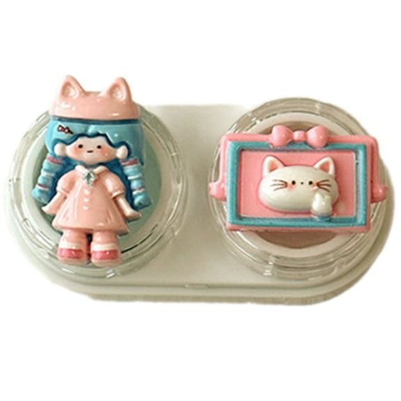 Lovely Contact Lenses Case and Suction Applicator for Soft Lenses Contact Lenses Removal Tool