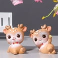 thumbnail image 3 of Cheers.US Deer Figurines Cake Topper - Woodland Animal Doe Fawn Desktop Decoration Cute Miniature Statue Party Ornaments for Baby Shower Birthday Anniversary Car, 3 of 7