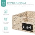 thumbnail image 6 of Best Choice Products Set of 4 13in Woven Water Hyacinth Pantry Baskets w/ Chalkboard Label, Chalk Marker - White, 6 of 8