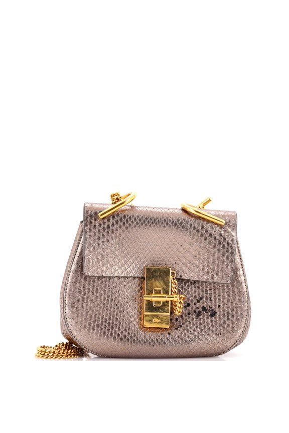 Pre-Owned Drew Crossbody Bag Python Mini By Rebag