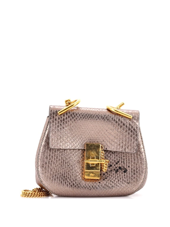 Pre-Owned Drew Crossbody Bag Python Mini By Rebag