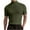 Army Green, variant on ZCFZJW Men's Short Sleeve Compression Shirts Turtleneck Athletic Quick Dry Base Layer Undershirt Running Workout Sports Gym Muscle Tees Top Black XXXL