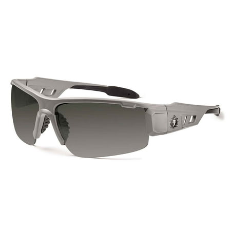 Ergodyne SkullerzÂ® Dagr Safety Glasses // Sunglasses, Matte Gray, Smoke Lens