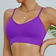 thumbnail image 2 of Arlun,Sports Bras for Women Full Coverage No Underwire Thin Bra Adjustable Spaghetti Strap Crop Tank Top Backless Bras Comfort Breathable Workout Yoga Daily Bra Purple M, 2 of 6