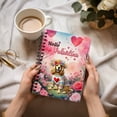 thumbnail image 3 of Hello Valentine’s Day Cocker Spaniel Flower Crown Romantic Pink Floral Spiral Bound Journal Cockers Dog Lover Gifts 5x7in Spiral Notebook - 00031, 3 of 5