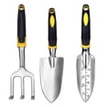 thumbnail image 1 of VONKY 3PCS Garden Tools Set Heavy Duty Cast-Aluminum Heads Non- for Slip Handle Gardening Tools Spade Rake Garden Gifts, 1 of 1