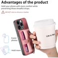 thumbnail image 5 of Phone Case for iPhone 14 Pro Max 6.7 inch Wallet Cover with Tempered Glass Screen Protector Slim Stand Credit Card Holder Cell iPhone14promax 5G i Phone14Max Plus iPhone14 ProMax Women Pink, 5 of 13
