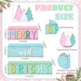 thumbnail image 4 of Juego de letreros de madera para árbol de Navidad Geelin Candy Color, 4 of 6
