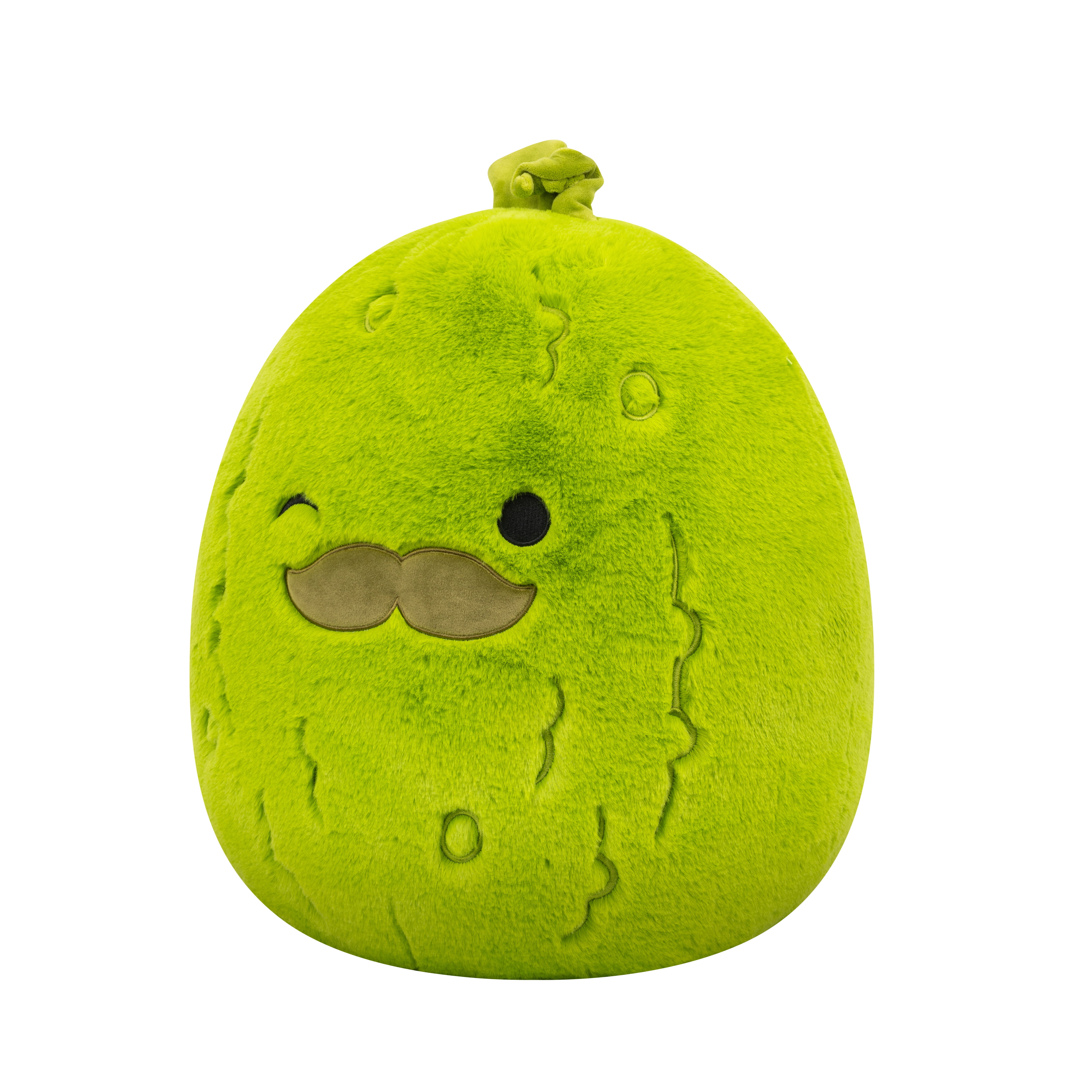 Squishmallows FuzzAMallow Official 16 inch Charles the Green Pickle with Mustache - Child's Ultra Soft Stuffed Plush Toy