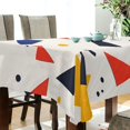 thumbnail image 5 of Yayeee Tablecloths 60" x 120" Rectangle Wrinkle Resistant Party Table Cover, White Geometric, 5 of 8