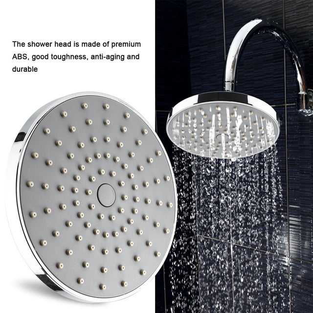 Cabezal de ducha de lluvia redondo de alta presión, rociador superior cromado, accesorios de baño (6 pulgadas)