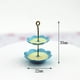 thumbnail image 2 of 1/12 Casa de Azul 2 Niveles Pastel Comida Postre Panadería Soporte de Metal, 2 of 9