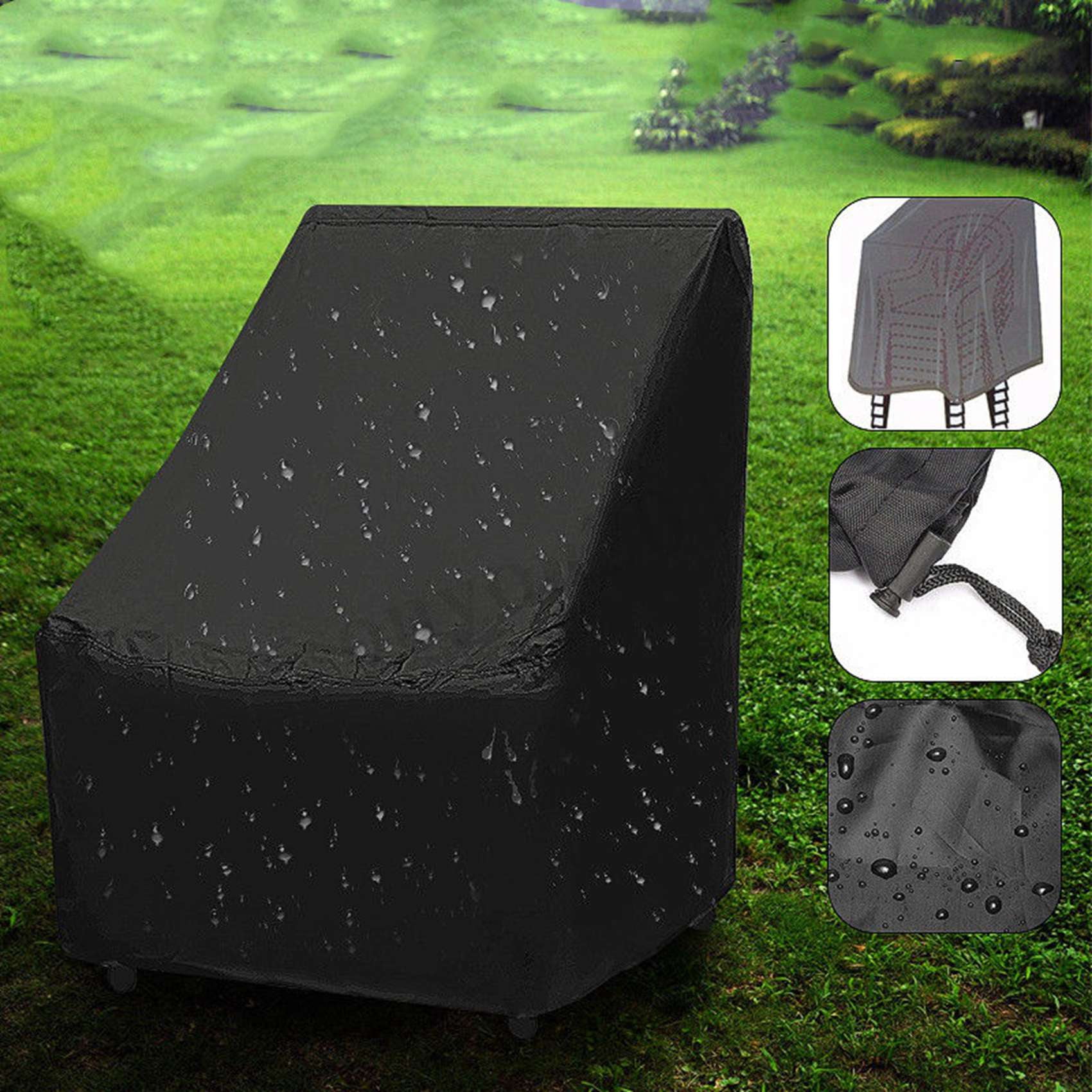 2X Waterproof Chair Cover Outdoor High Back Patio Stacking Furniture Protection