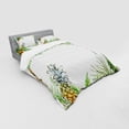 thumbnail image 3 of Ambesonne Tropical Bedding Set 3 Pcs, Frame Style Palm Trees, Twin XL, Multicolor, 3 of 3