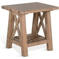 thumbnail image 2 of Home Square 24" Farmhouse Wood End Table in Light Brown - Set of 2, 2 of 7