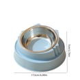 thumbnail image 3 of Blue Elevated Stainless Steel Pet Bowl With Cat Face Design For Digestion And Neck Protection Small Medium Dogs Cats, 3 of 6