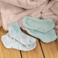 thumbnail image 3 of BambooMN Women's Girl Fuzzy Warm Fluffy Tie-Dye Colorful Fun Ankle Socks - Green Ash - Extra Large - 4 Pairs, 3 of 6