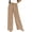 4658-Khaki, variant on TIYOMI Plus Size Wide Leg Pants for Women Black Elastic High Waisted Pants Drawstring Casual Summer Pants With Pockets XL 14W 16W