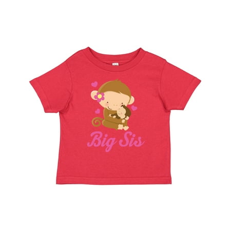 

Inktastic Big Sis Monkeys Gift Toddler Toddler Girl T-Shirt