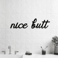 thumbnail image 2 of Craftnamesign Nice Butt Metal Wall Art, Bathroom Decor, Funny Bathroom Signs, 2 of 5
