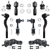 Detroit Axle - 10pc Front Suspension Kit for Toyota 1995-2000 Tacoma 1996 1997 1998 1999, 4 Upper and Lower Ball Joints, 4 Inner & Outer Tie Rods, 2 Sway Bars Replacement
