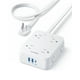 thumbnail image 1 of Anker Surge Protector Regleta de enchufe plano 2000J, cable de extensión delgado de 5 pies con 8 salidas, 2 puertos USB A y 1 puerto USB C, 20 W para iPhone15, montaje en pared, compacto para el hogar, 1 of 5